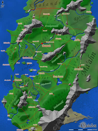 Karte Galadons
